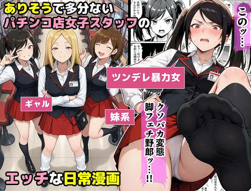 パチンコ店長の俺。女子スタッフのシコい足で毎日脳汁出してたらイチャラブSEXする事になった！〜ただし時々殴られる〜