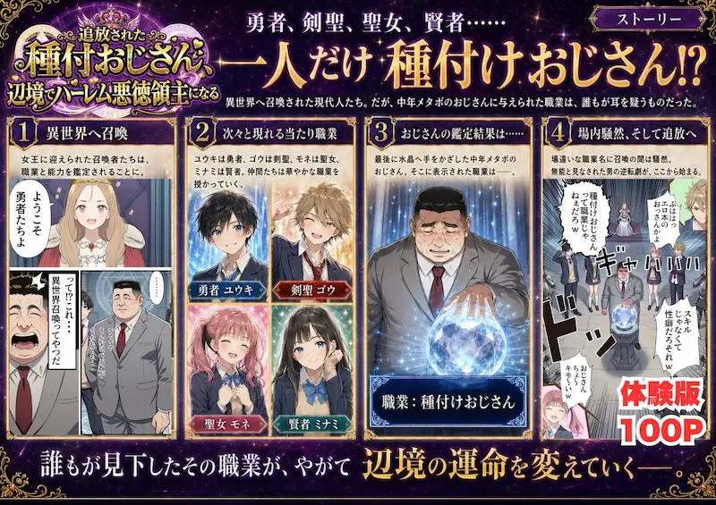 【異世界召喚】追放された種付けおじさん、辺境でハーレム悪徳領主になる