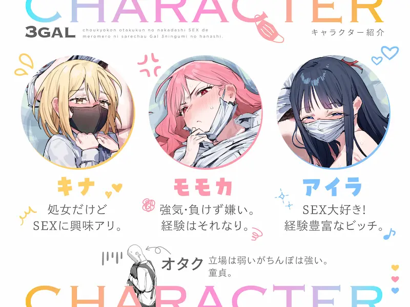 3ギャル〜超巨根オタク君の中出しSEXでメロメロにされちゃうギャル3人組の話〜の画像